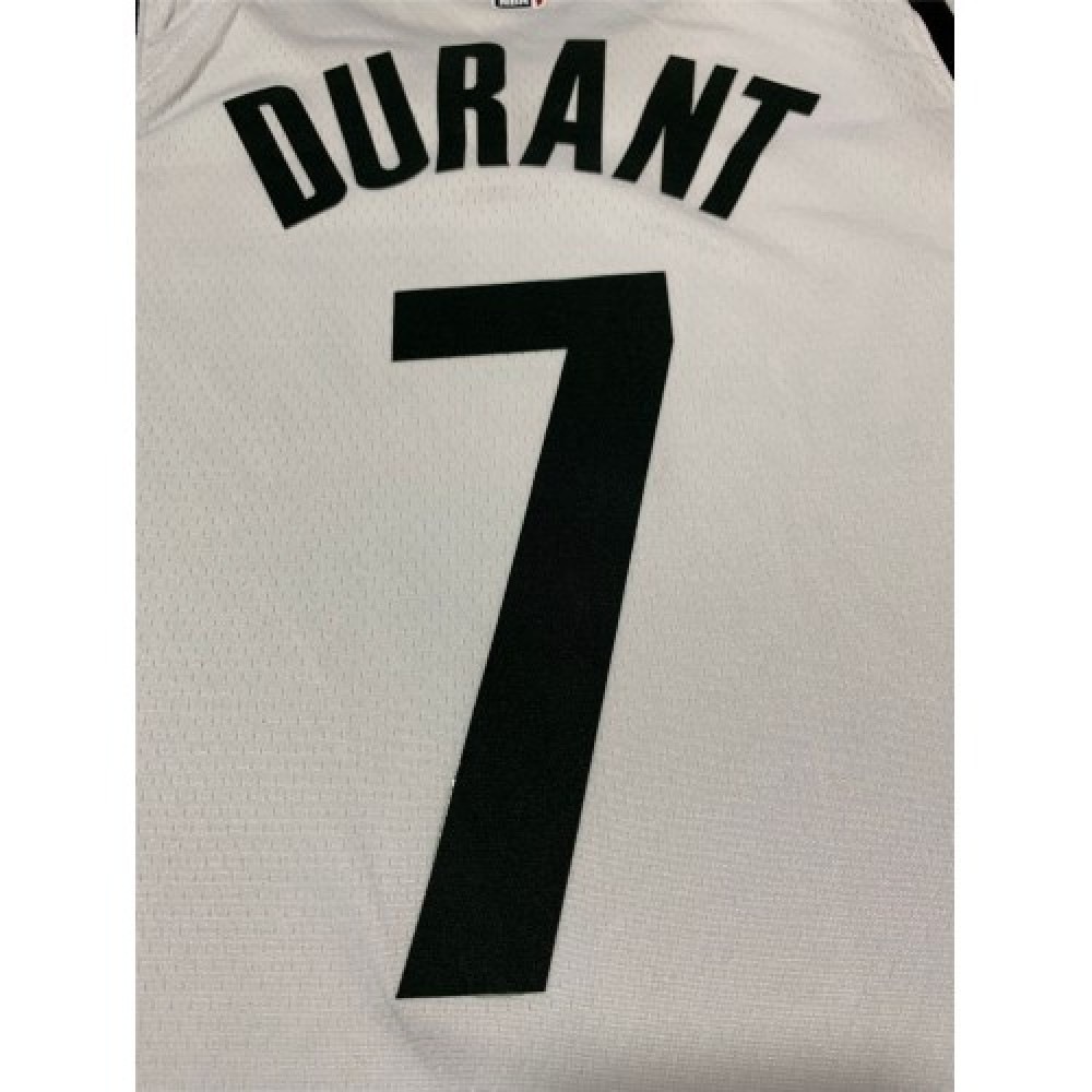 Men's Brooklyn Nets Kevin Durant No.7 White 2020/21 Swingman Jersey - Association Edition-Pro Kit Vault | Brand New 26/27 Sports Jerseys